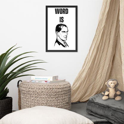 WORD IS BOND Framed poster