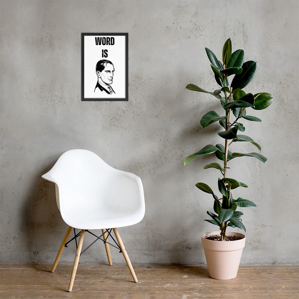 WORD IS BOND Framed poster