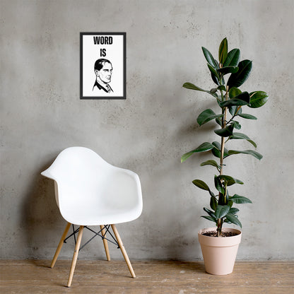 WORD IS BOND Framed poster
